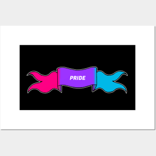 androgynous pride banner Posters and Art